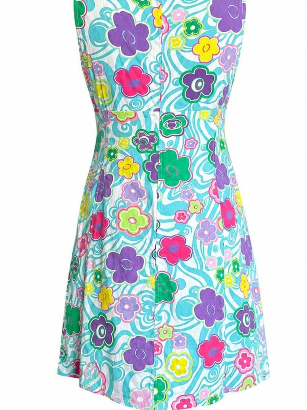 Vintage Versace Jeans Couture Shift Dress with Flowers - Picture 2 of 3